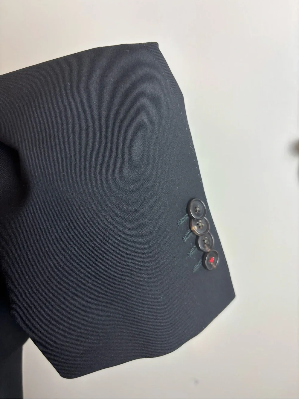 Suit Supply Vitale Barberis Canonico Wool  Black 2 Button Blazer Size 54